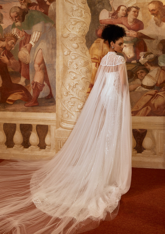 chanAmeri　2WAY RIBBON BOLERO DRESS Amari Ivory Feather-Trimmed Bolero And Soshin Dress – Maison